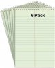 Notebooks, Top Bound Spiral Steno Book - Gregg Ruled, Green Tint, 80 Sheets Per Notepad - 6 x 9 Inch - Great for Note-taking and Making to-do Lists - 6 Pack