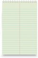 Notebooks, Top Bound Spiral Steno Book - Gregg Ruled, Green Tint, 80 Sheets Per Notepad - 6 x 9 Inch - Great for Note-taking and Making to-do Lists - 6 Pack