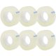 6 Rolls Transparent Tape Refills, Clear Tape, All-Purpose Transparent Glossy Tape for Office, Home, School